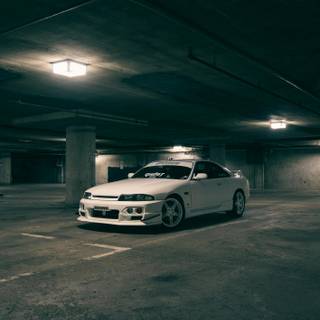 Empty garage wallpaper