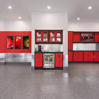 Empty garage wallpaper