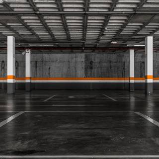 Empty garage wallpaper
