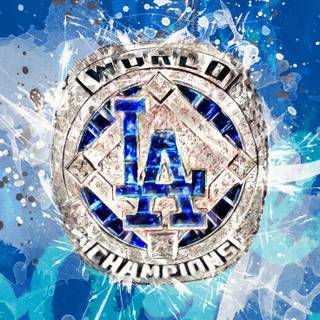 LA Dodgers logo wallpaper
