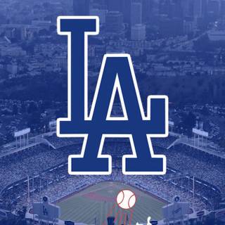LA Dodgers logo wallpaper