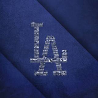 LA Dodgers logo wallpaper