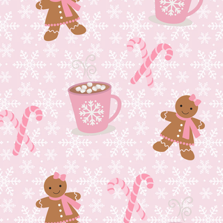 Preppy Christmas pink wallpaper