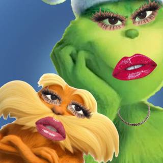 Preppy Lorax Christmas wallpaper