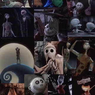 The Nightmare Before Christmas collage wallpaper