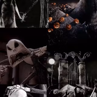 The Nightmare Before Christmas collage wallpaper