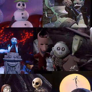 The Nightmare Before Christmas collage wallpaper