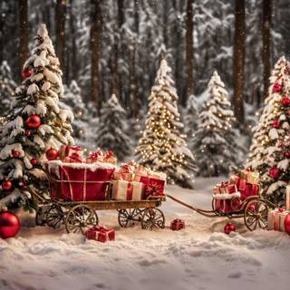 Outside Christmas tree wallpaper