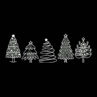 Christmas tree black wallpaper