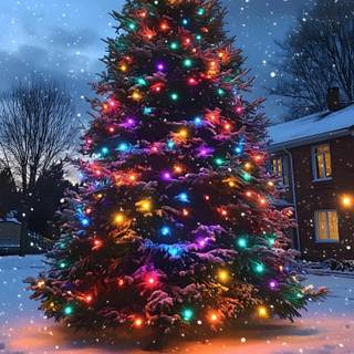 Outside Christmas tree wallpaper