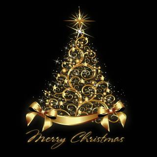 Christmas tree black wallpaper