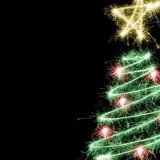 Christmas tree black wallpaper