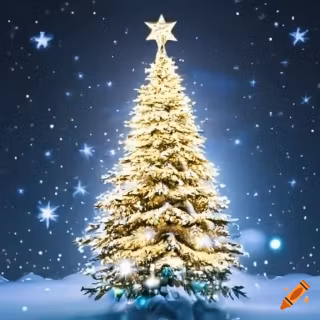 Outside Christmas tree wallpaper