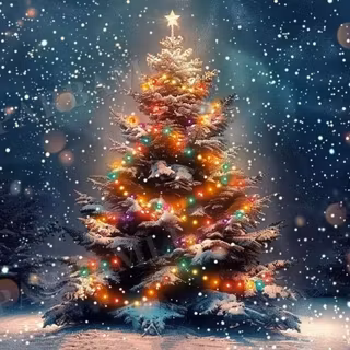 Christmas oil painting wallpaper