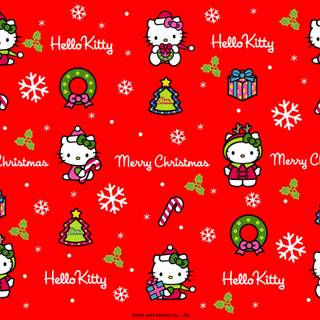 Christmas Sanrio desktop wallpaper