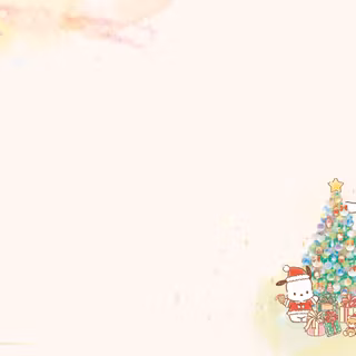 Christmas Sanrio desktop wallpaper