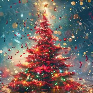 Christmas oil painting wallpaper