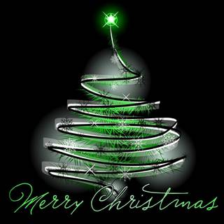 Christmas tree black wallpaper