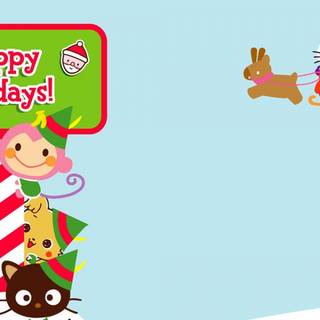 Christmas Sanrio desktop wallpaper