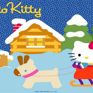 Christmas Sanrio desktop wallpaper