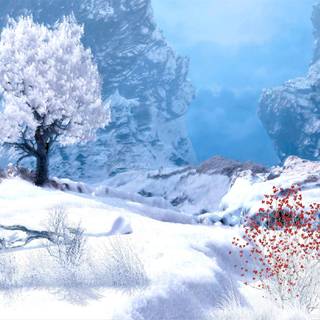 Winter cartoon PC wallpaper
