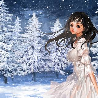 Winter cartoon PC wallpaper
