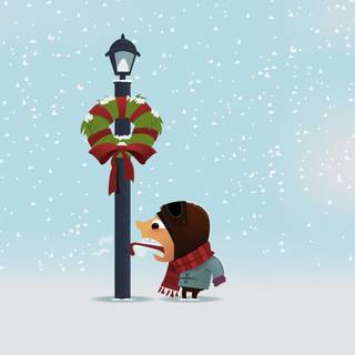 Winter cartoon PC wallpaper