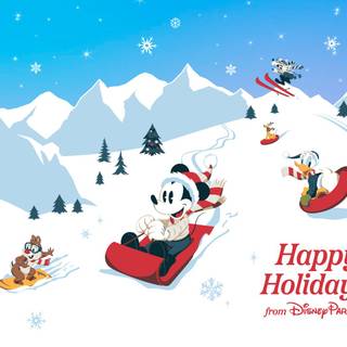 Winter cartoon PC wallpaper