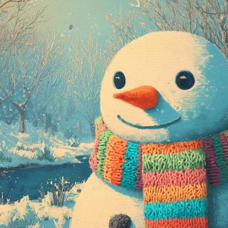 Winter cartoon PC wallpaper