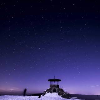 Dark winter sky night wallpaper