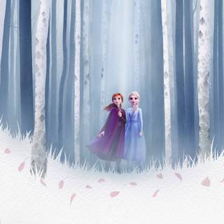 Winter cartoon PC wallpaper