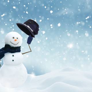Winter cartoon PC wallpaper