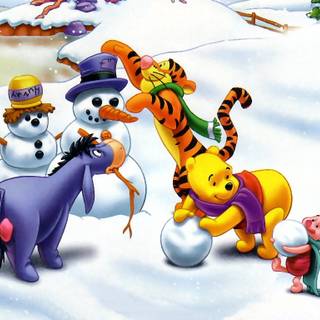Winter cartoon PC wallpaper