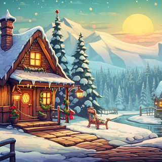 Winter cartoon PC wallpaper