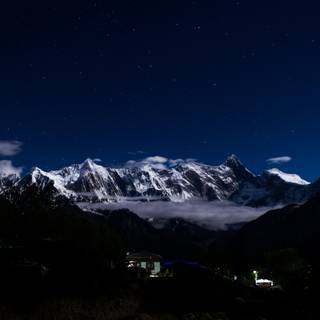 Dark winter sky night wallpaper