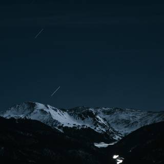 Dark winter sky night wallpaper