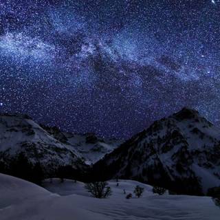 Dark winter sky night wallpaper