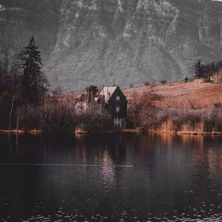 Autumn lake aesthetic wallpaper