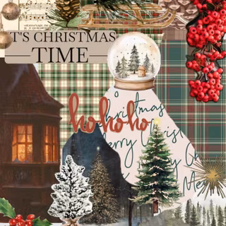 Vintage Christmas tree wallpaper