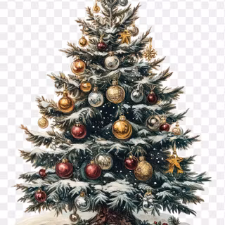 Vintage Christmas tree wallpaper