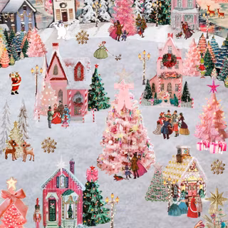 Vintage Christmas tree wallpaper