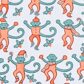 Preppy blue Christmas wallpaper