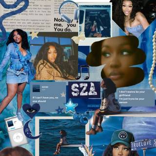 SZA blue wallpaper