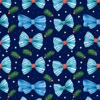Preppy blue Christmas wallpaper