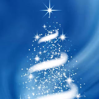 Preppy blue Christmas wallpaper