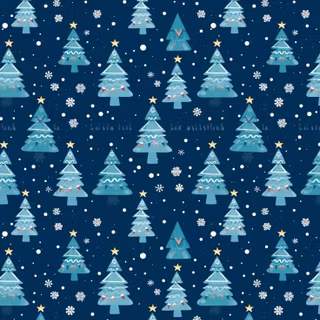 Preppy blue Christmas wallpaper