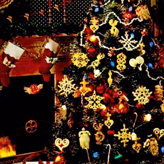 Vintage Christmas tree wallpaper