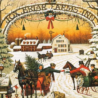 Vintage Christmas tree wallpaper