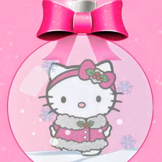 Pink Christmas Hello Kitty wallpaper