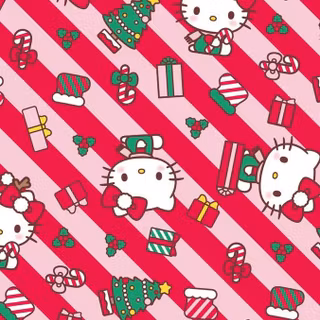 Pink Christmas Hello Kitty wallpaper